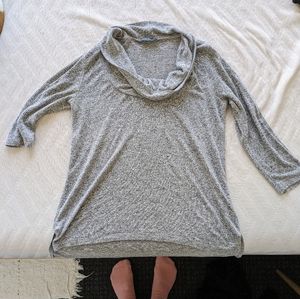 Cowl knit shirt